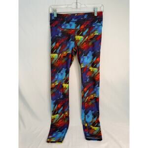 Athleta Colorburst Sonar Yoga‎ Running Full Length Tight Leggings Size SMALL